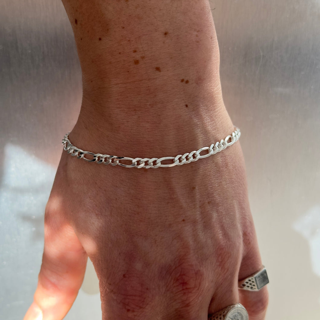 Figaro Bracelet Silver (4.5mm)