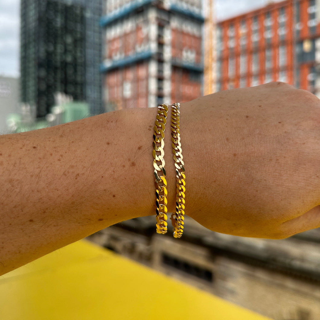 Solid 9ct 6mm Super Flat Curb Chain