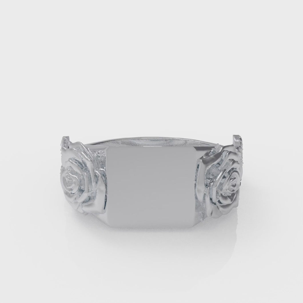 Rose Signet Silver